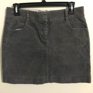 JCrew Grey Corduroy Skirt